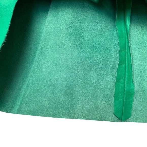 DROMe Green Lamb Leather Sleeveless Cutout Top XS | Italian Designer Luxury - Picture 14 of 16